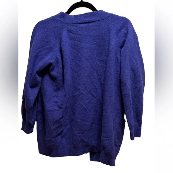 Bellini Italy 80’s vintage wool cashmere purple open cardigan  sweater S - Picture 10 of 10